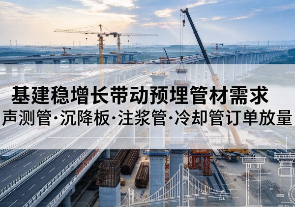 鲁山基建稳增长带动预埋监测管材需求，声测管、沉降板、注浆管订单持续放量